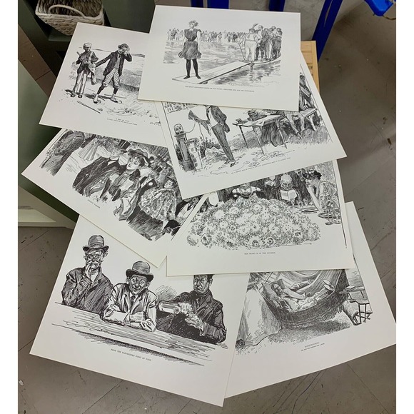 40 Mid Century Prints From Charles Gibson 1902-1906 Gibson Girls. Complete Pack - Picture 1 of 8